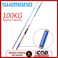 Joran shimano Spinning Rod MH Super Hard Powerful Travel 2 Sections Fishing Rod Solid Rod Saltwater Pole Rod