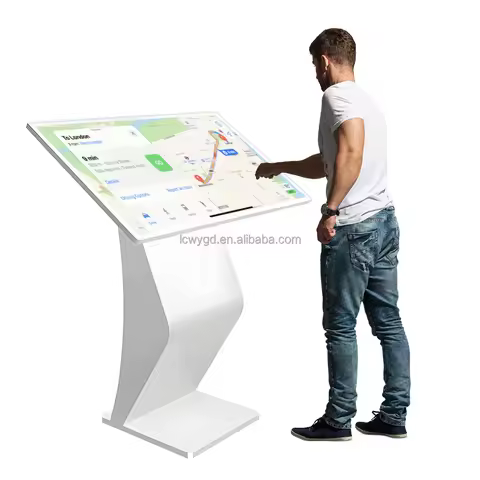 32 43 55 65 Inch LCD Information Display Screen Interactive Touch Kiosk Touch Information Kiosk
