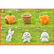 Cute DIY Garden Miniature Rabbit Carrot decoration outdoor garden decoration outdoor miniature house