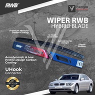 WIPER bmw E65 E68 SERIES 7 2001 HYBRID RWB PAIR 2 PCS