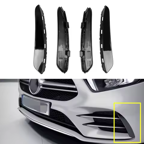 For Mercedes Benz A Class W177 AMG A180 A200 A250 A35 2019- 2024 Front Bumper Side Canards Fins Car 