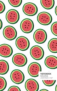 Melons Notebook: (White Edition) Fun notebook 96 ruled/lined pages (5x8 inches / 12.7x20.3cm / Junio