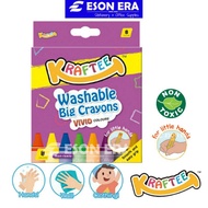 Kraftee Washable Big Crayon For Little Hands Toddler Art - Non-toxic