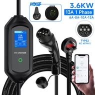 AFYEEV 3600W Portable Type2 IEC62196-2 EV Charger Type2 Electric Car Charger EVSE Charging Cable Wal