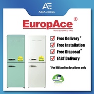 EUROPACE ER 7178A 170L LIGHT GREEN / IVORY WHITE RETRO 2 DOOR REFRIGERATOR