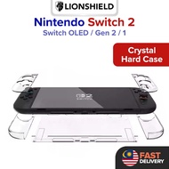 (MY) LionShield Nintendo Switch 2 / Switch Oled / Normal Clear PC Case/Casing with Stand
