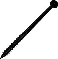 (10) 3/8” X 6” Black Hex Head Lag Wood Screws, Heavy Duty lag Bolts for Timber, Tree Houses, Fences 