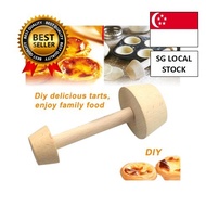 [SG FREE 🚚]Wooden Tart Pastry Tamper Mini Pan Mold Durable Egg Tart Maker Pastry Pusher DIY Eggtart 