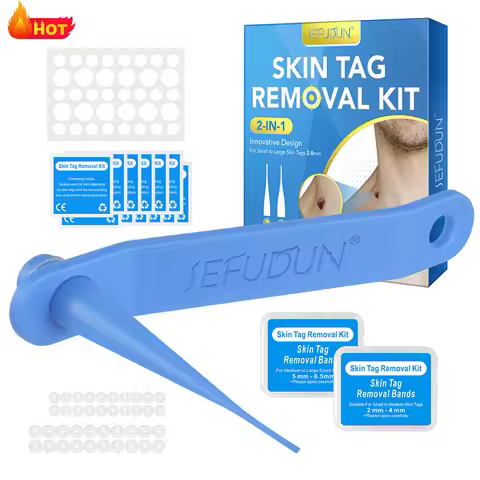 2 In 1 Skin Tag Removal Tool 2-9mm Mole Wart Auto Painless Remover Kit Micro Treatment Sets