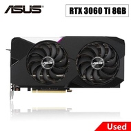 1 Used ASUS RTX 3060 Ti 8GB GDDR6 256Bit Graphic Card Video Cards GPU RTX 3060TI PCI Express 4.0 16X