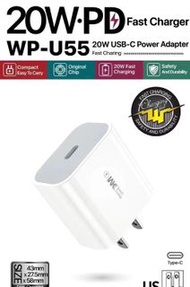 New 20W USB-C Power Adapter , iPhone Charger, 20W PD 3.0 Durable Compact Fast Charger, PowerPort III USB-C Charger For iPhone 12/12 Mini/12 Pro/12 Pro Max, Galaxy, Pixel 4/3, iPad Pro, AirPods Pro, and More 全新20W USB-C 電源轉換器 快速充電 充電器 (US TYPE)