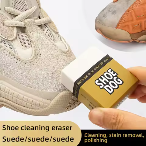 Premium Suede Eraser And Shoedog Shoe Brush Set for Sneakers And White Shoes Soft Material Damage-Fr