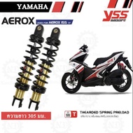 YSS DTG Shock Absorber (original ) Twin Shock Black Spring dan Gold Axle for YAMAHA AEROX YAMAHA NVX