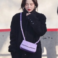 CHANEL 24C漸變薰衣草浪漫紫色荔枝牛皮大mini 肩背斜背鍊條包 寸19.5×5.5×14 98新配件塵袋購證