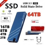 2025SSD External Mobile Hard Drive 16TB8TB4TB2TB1T High-Speed Ultra-Thin Mobile Solid State Drive Ex