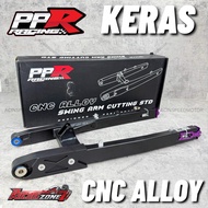(KERAS) CNC ALLOY PPR RACING SWING ARM + 2 Inch Cutting Std Y15 Y15 ARM ALLOY YAMAHA CUTTING STD/ PP