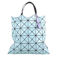 ISSEY MIYAKE BAOBAO 絢彩雙色幾何方格6x6手提包（天藍x薰衣紫）亮面_廠商直送