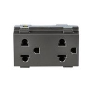 เต้ารับคู่ 3 ขา มีม่านนิรภัย HACO TJ W8416V2-MSB (1081978)