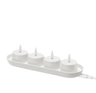 IKEA SKATGAS LED 小蠟燭燈組合 附充電托盤 白色