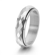 Titanium steel men's rotating ring 6mm8mm,anxious men's rotating wedding ring comfortable fit size 6