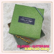 SEJADAH  GLITTER BOX DOORGIFT DOOR GIFT GOODIES KAHWIN MURAH GIFTBOX /PERKAHWINAN /AKIKAH / BIRTHDAY AKIKAH PERSARAAN