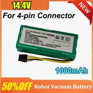 14.4V 1000mAh for 4-pin Connector Plug NI-MH AA Sweeping Robot Smart Vacuum Cleaner Rechargeable Bat