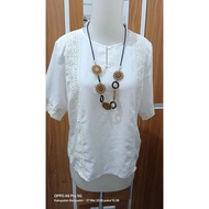 Pl White Blouse Beautiful embroidered brocade variationPOLOS Brand ET CETERA ORI