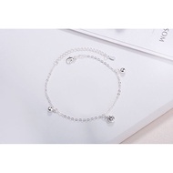 Silver Plated Korean Version Classic Bead Anklet Rhinestone E29