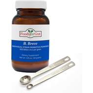 Foods For Gut Bifidobacterium Breve Probiotic Powder 300 Billion cfu's | Made in USA | No Additives 