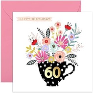 Central 23 - Cute 60th Birthday Card for Women - 'Happy 60th Birthday ' - Sweet Birthday Card for He