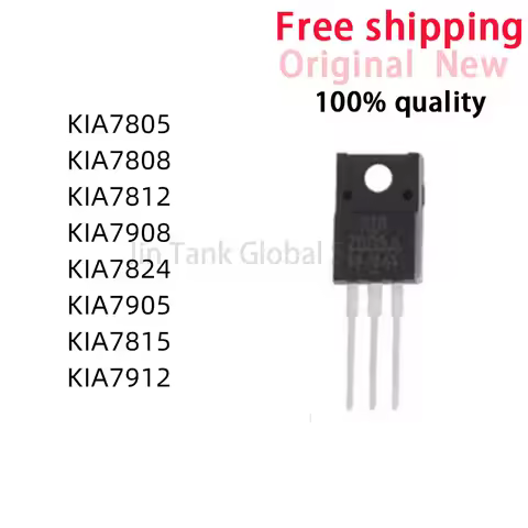 10Pcs KIA7805 KIA7808 KIA7812 KIA7815 KIA7824 KIA7905 KIA7908 KIA7912 API-U/P API TO-220F IC chip Wh