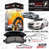 MERGENT TOYOTA CAMRY YEAR 2007-2017 ACV40 ACV50 ASV50 FRONT BRAKE PAD