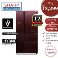 [FREE SHIPPING] Sharp 780L R600A Inverter Hikaru Series Touch Control 5 Door Panel Refrigerator Fridge SJF889WGM 5门冰箱