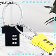 YNATURAL Password Lock, Steel Wire Aluminum Alloy Security Lock, Multifunctional Cupboard Cabinet Locker Padlock Mini 3 Digit Suitcase Luggage Coded Lock