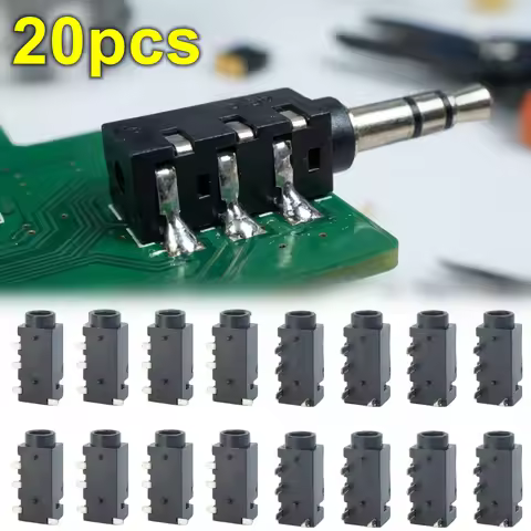 10/20Pcs PJ-320A Jack 3.5mm Female Socket 4 Pin Stereo Audio Headphone Connector 3.5mm Audio Interfa