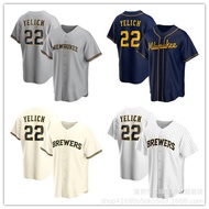 Sumber Jersey Brewers Team Brewers # 22 Jersi Christian Yelich