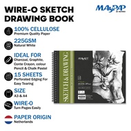 MayArt SC Wire-O Sketch & Drawing Book 225gsm A3/A4 Buku Lakaran & Lukisan Wire-O