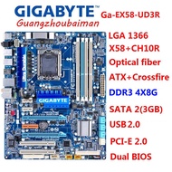 Used giga GA-EX58-UD5 GA-EX58-UD3R USB2.0 SATA2 & GA-EX58A-UD3R USB3.0 SATA3 INTEL X58 LGA 1366 ATX 