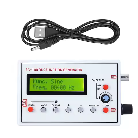 FG100 DDS Signal Generator 1Hz 500KHz Frequency Range Essential Tool for Circuit Debugging and Audio