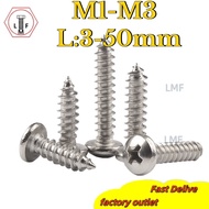[LMF]SUS304 cross round head self tapping screw Small screw wood screw m1 m1.2 m1.4 m1.5 m1.7 m2 300