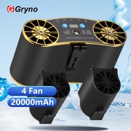 Gryno 20000mAh Waist 4 Fan For Construction Worker Outdoor Builder 42 Hour Long Battery Life Portabl