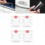4 Pcs Anti-scratch Car Door Bowl Stickers Anti-collision transparent Badge Decals For Toyota Vios Wi