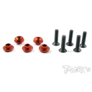 Get Started Remote Control Model T-WORKS TA-031R Red Servo Fixed Aluminum Gasket 5pcs For Futaba