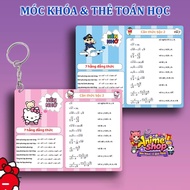 Mathematics Keychain, Math Formula Printed on 2 Sides, Sturdy and Sturdy, Used as a Study Gift Hangi