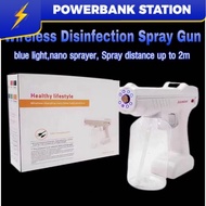 PSB_**CAN ADJUST MIST**Wireless UV Disinfectant Spray Gun Handheld Wireless Atomizer Fog Blue Light Nano Spray