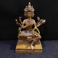 Four-sided Buddha statue made of bronze - 27cm high