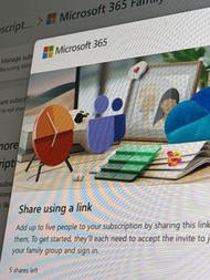 Microsoft Office 365 family share 同個人版一年