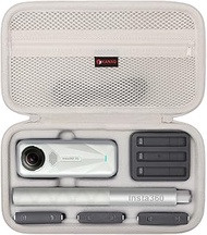 XANAD Hard Case for Insta360 X3/X4/X2 Waterproof 8K 360 Action Camera - Stroage Carrying Bag(Cream)-