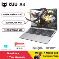 KUU A4 15.6inch Laptop 16GB RAM 512GB SSD 11th Gen Intel i7-1185G7 Windows 11 Pro Backlit Keyboard/F