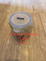 全新1.5L new Glasslock glass food jar玻璃密封瓶1.5L玻璃密封方形防潮罐 Trade at sheung shui